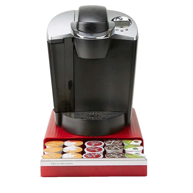 Mind Reader Red Single Serve Coffee Pod Drawer and Holder