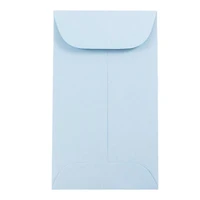 JAM Paper 2.5" x 4.25" Pastel Baby Blue Coin Business Envelopes, 50ct.