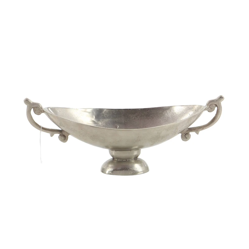 22" Silver Traditional Decorative Bowl