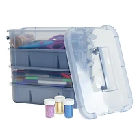 Everything Mary Four Tray Plastic Storage Organizer