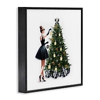 Stupell Industries Trendy Christmas Tree Framed Giclee Wall Art