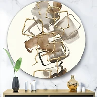 Designart - Gold Glam Squares III