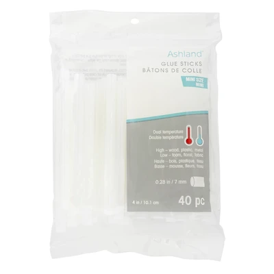 22 Packs: 40 ct. (880 total) Mini Dual Temperature Glue Sticks by Ashland®