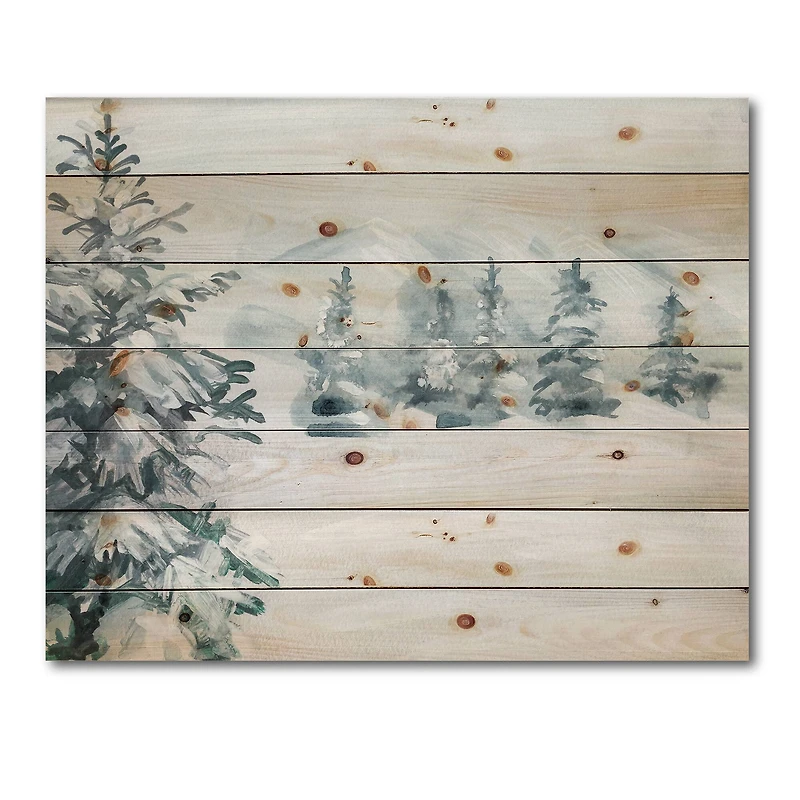 Designart - Snowy Pine Trees