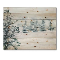 Designart - Snowy Pine Trees