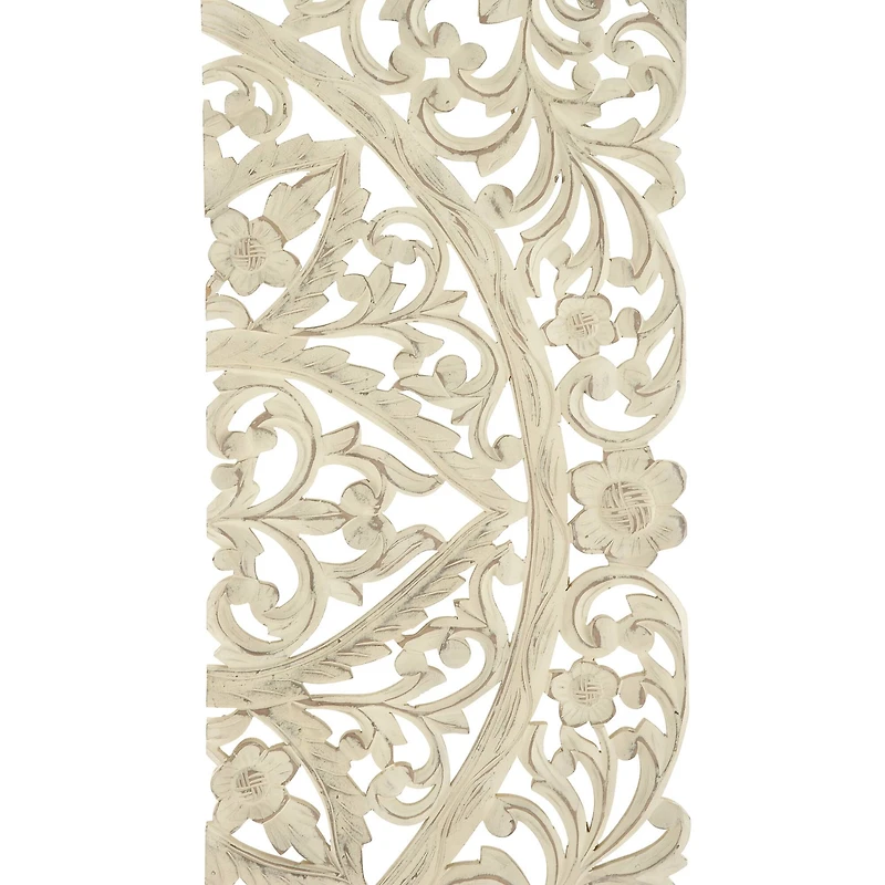 48" Beige Traditional Wood Wall Decor Set