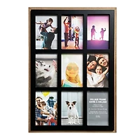 9 Opening 4" x 6" Black & Brown Collage Frame by Studio Décor®