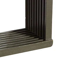 Gray Wood Contemporary Wall Shelf, 12" x 23" x 7"