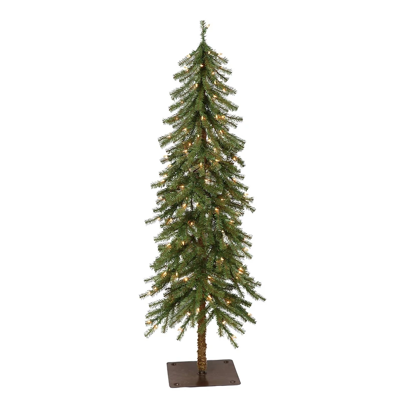 5ft. Pre-Lit Alpine Artificial Christmas Tree, Clear Lights