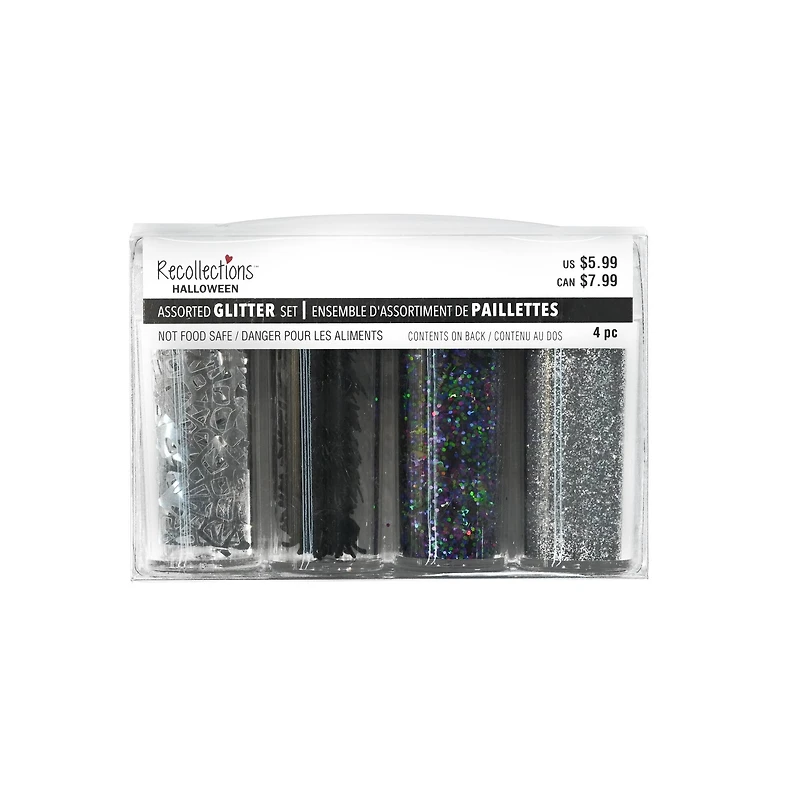 Halloween Webs & Spiders Mixed 4-Piece Glitter Set by Recollections™