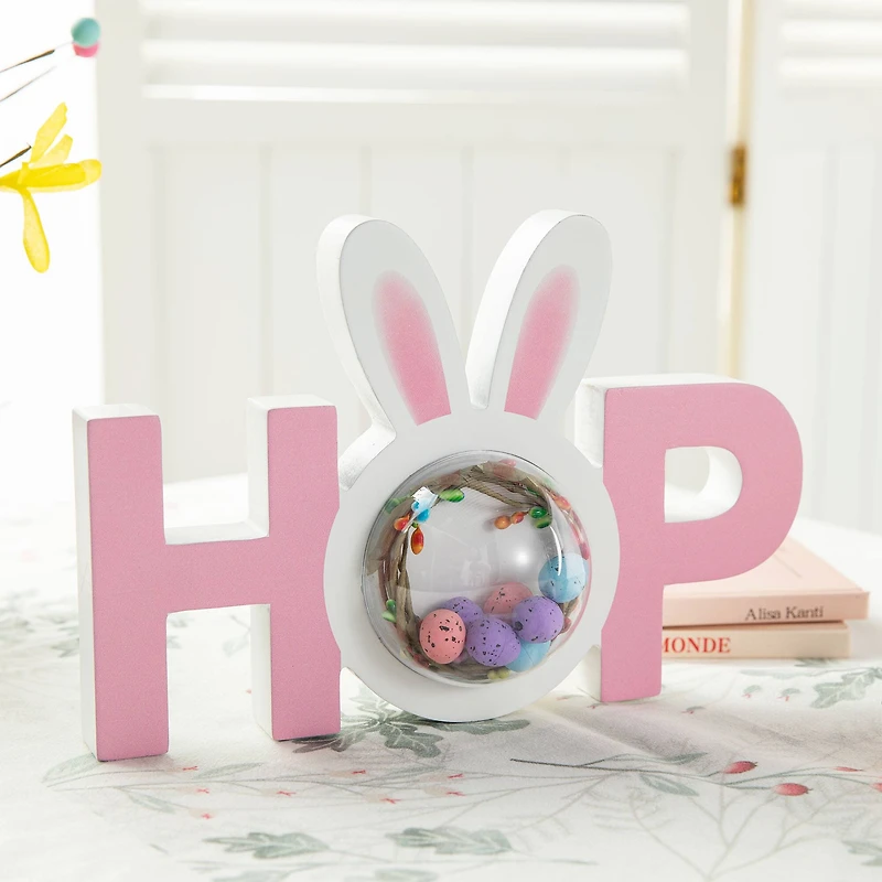 Glitzhome® 10" Easter Wooden Hop Table Décor