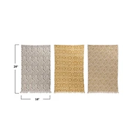 Hello Honey® Neutral & Tan Tea Towels, 3ct.