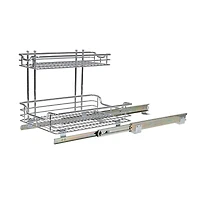 Household Essentials Glidez Chrome 2-Tier Cabinet Organizer