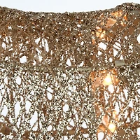 Crystal Splendor Champagne Doe and Fawn with 105 LED Mini Lights