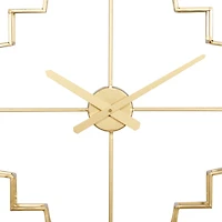 CosmoLiving by Cosmopolitan 24" Gold Metal Glam Wall Clock