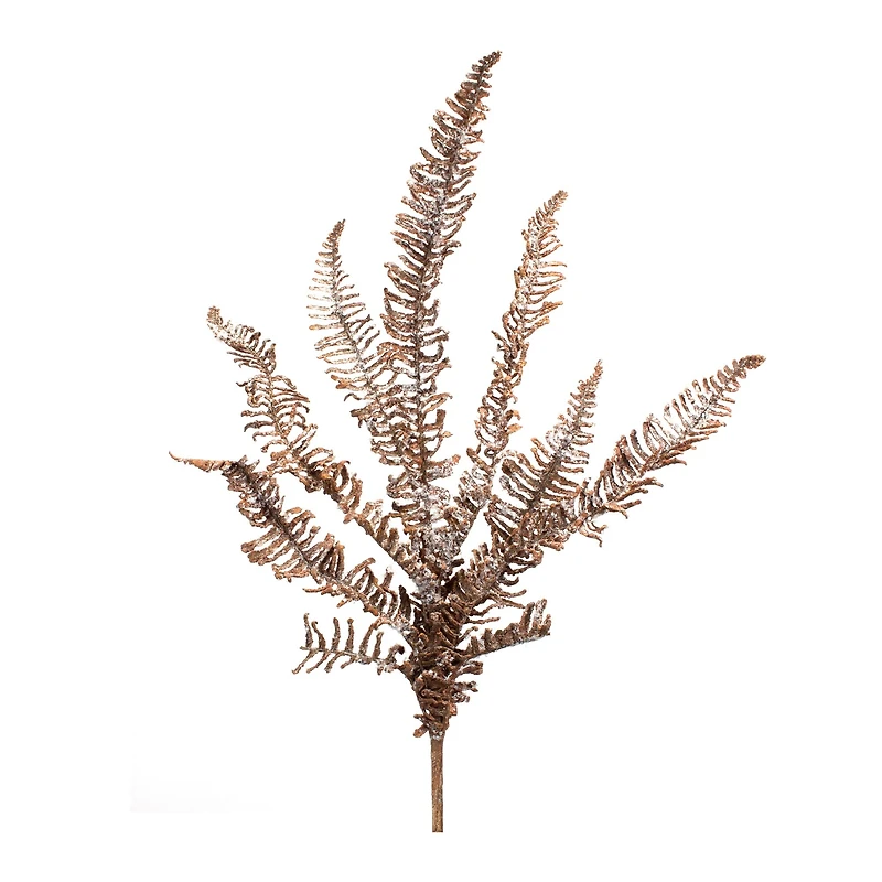 Brown Icy Fern Sprays, 6ct.