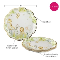 Kate Aspen 9" Safari Baby Premium Paper Plates Set, 16ct.