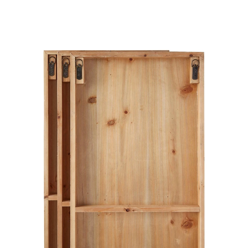 55" Brown Wood Rustic Wall Decor, 3ct.