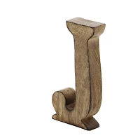 8" Brown Mango Wood Letter Set, 6ct.