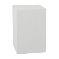 White Contemporary Garden Stool, 17" x 17" x 24"