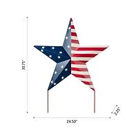 Glitzhome® 30.75" Metal Patriotic Yard Stake Décor