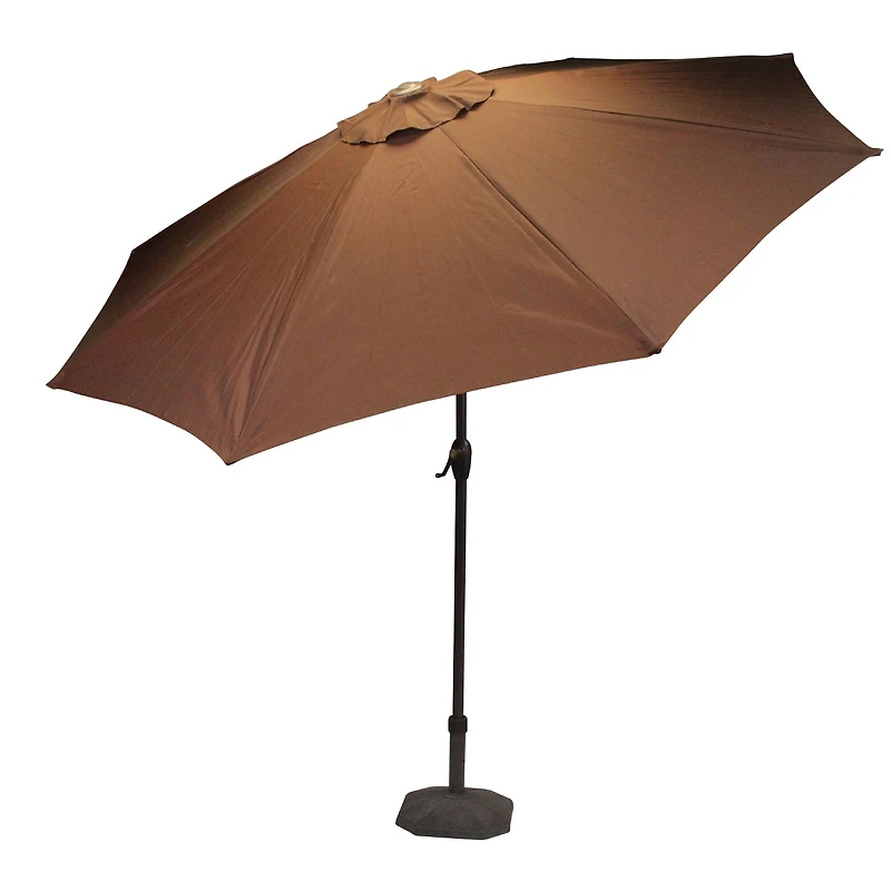9ft. Brown & Rust Outdoor Patio Market Umbrella