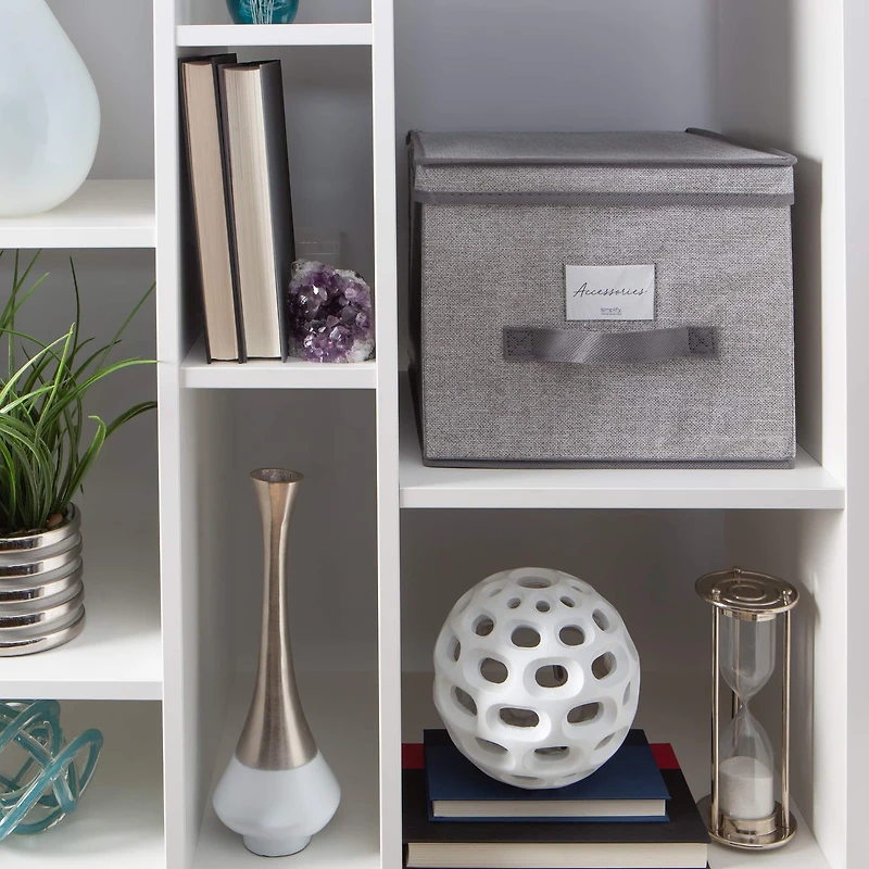 Simplify 12" Heather Gray Storage Box