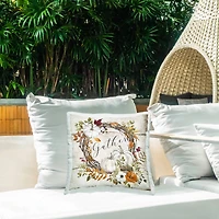 Stupell Industries Gather Autumnal Wreath Outdoor Printed Pillow