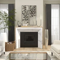 3ft. Silver Aluminum Grid Inspired Vase with Open Frame Design