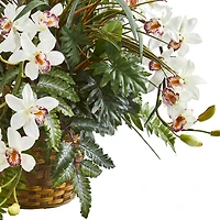 2.5ft. Orchid & Greens in Hanging Basket