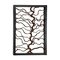 Black & Brown Rustic Teak Wood Wall Décor