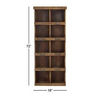 Brown Wood Rustic Wall Shelf, 42" x 18" x 7"