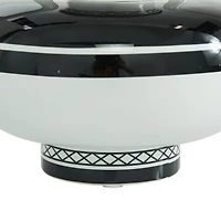 White Ceramic Eclectic Vase, 7" x 7" x 7"