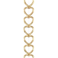 Gold Metal Heart Beads, 13mm by Bead Landing™