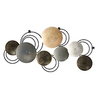 30" x 14" Rays Metal Plates Wall Art Decor