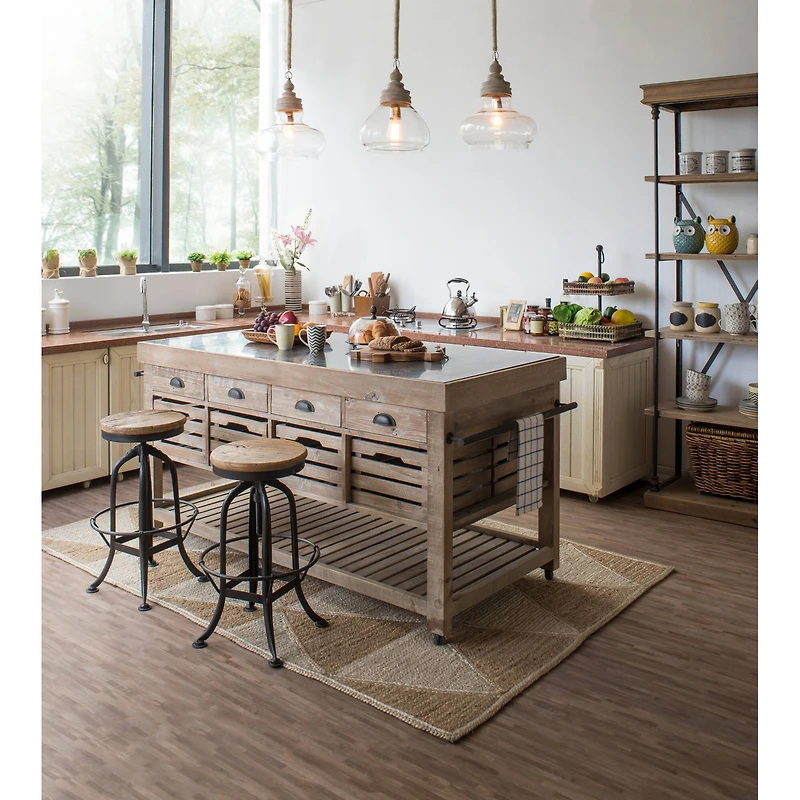 Hello Honey® 15" Glass & Mango Wood Pendant Light