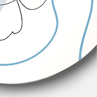 Designart - Butterfly One Line Drawing On Cubism Shapes I