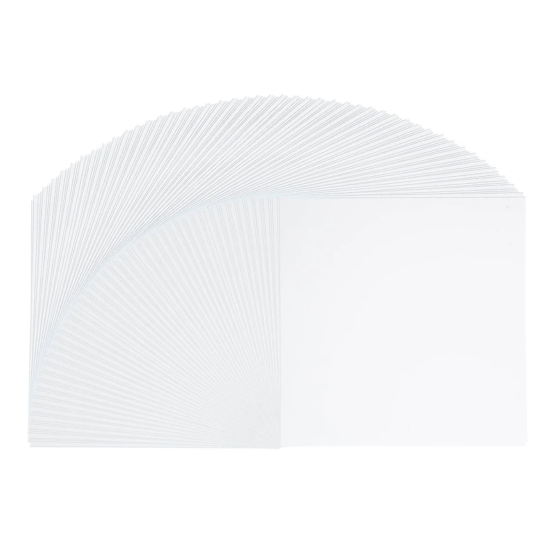 12 Packs: 100 ct. (1,200 total) White 6" x 6" Cardstock Paper by Recollections™