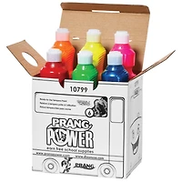 Prang® Washable 16oz. Ready-to-Use Paint Fluorescent Metallic & Glitter Paint, 6ct.