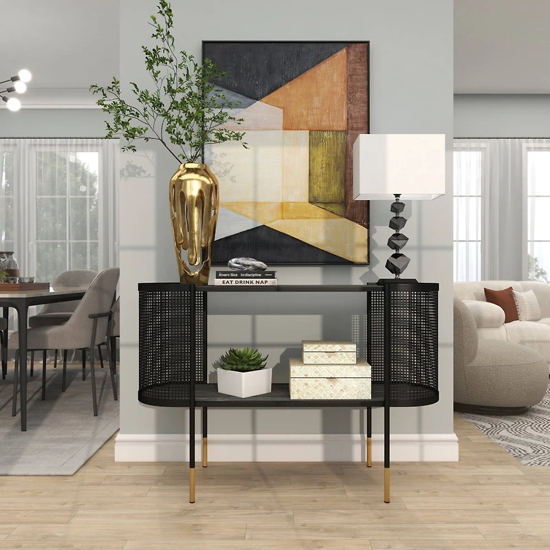 19" Gold Aluminum Drip Vase with Melting Designed Body