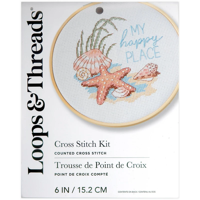 Happy Place Counted Cross Stitch Kit by Loops & Threads®