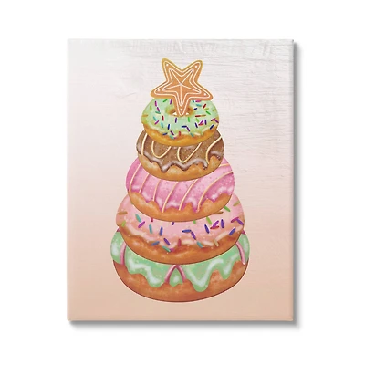 Stupell Industries Seasonal Sweets Stacked Donuts Canvas Wall Art