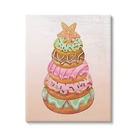 Stupell Industries Seasonal Sweets Stacked Donuts Canvas Wall Art