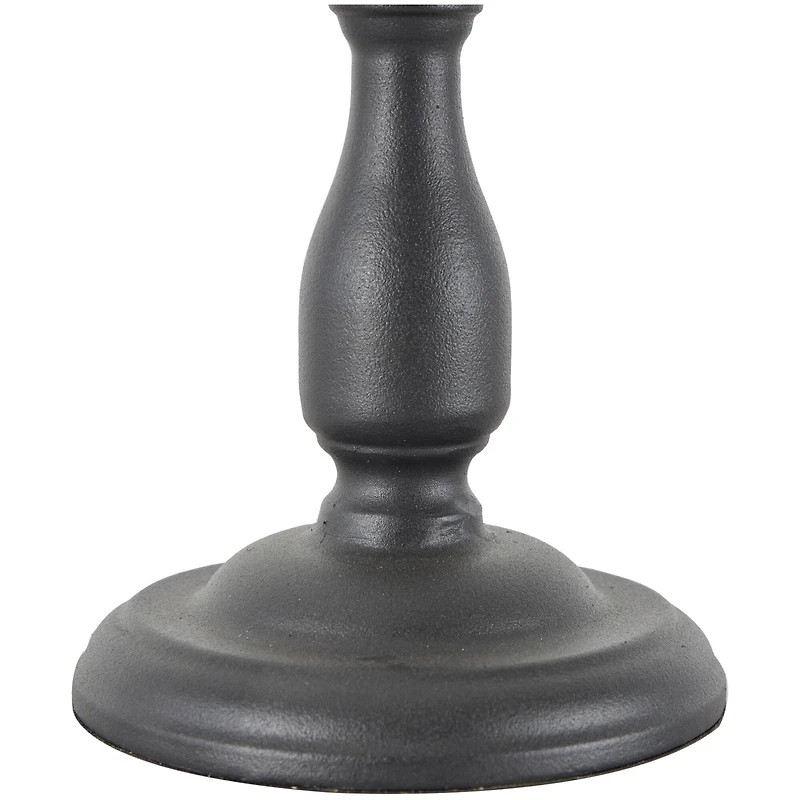 17" Black Metal Antique Style Candelabra