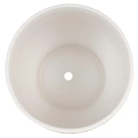 Cream Ceramic Planter with Tapered Base Set