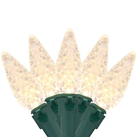 200-Count Warm White LED Faceted C6 Christmas Lights  66.25 ft Green Wire