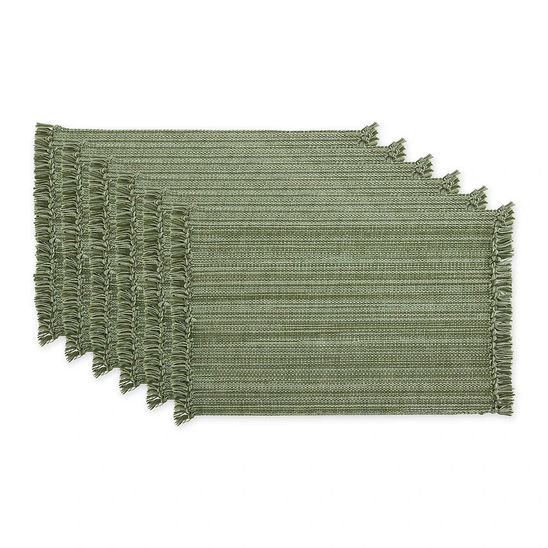 DII® Variegated Fringe Cotton Placemats