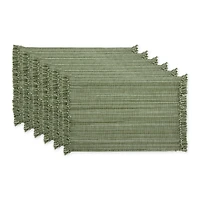 DII® Variegated Fringe Cotton Placemats