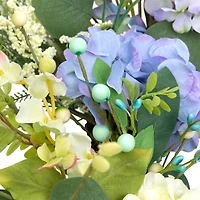 26" Eucalyptus, Hyacinth, Hydrangea & Fern Artificial Spring Wreath