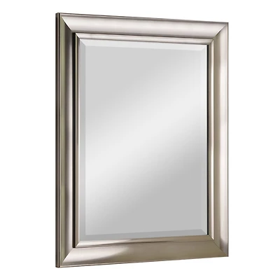 Head West Brushed Nickel Framed Wall Mirror - 35" x 29"